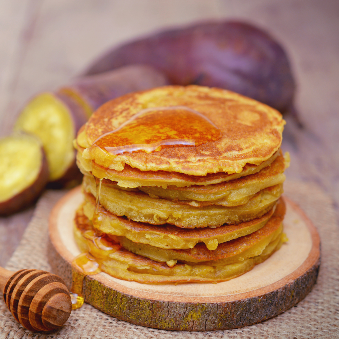 オーツミルクおすすめレシピ さつまいもパンケーキ | Earth MILK