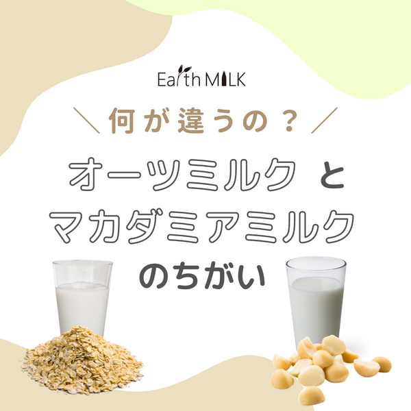 何が違うの？　オーツミルクとマカダミアミルクのちがい